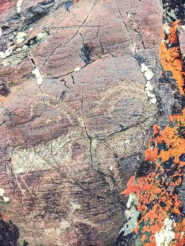 Петроглифы реки в долине реки Елангаш