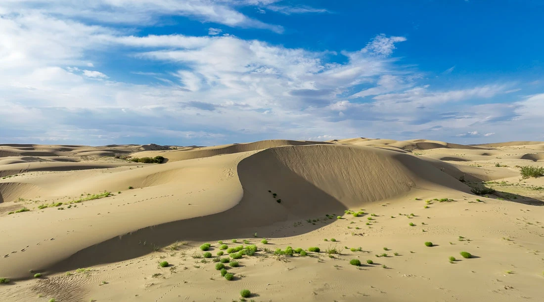 Пустыня и озеро Дурген Нуур, Монголия